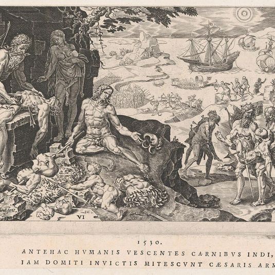 The Imperial Troops Bringing Civilization to the Indians, from The Victories of Emperor Charles, plate 6