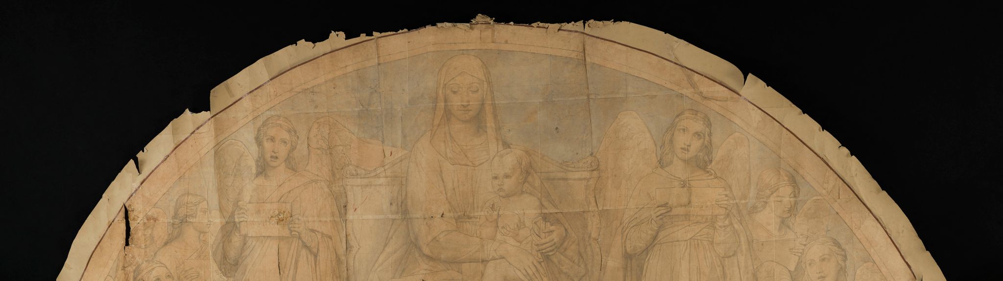 Carton préparatoire au décor de l'église Notre-Dame-de-Lorette à Paris : Mater Salvatoris