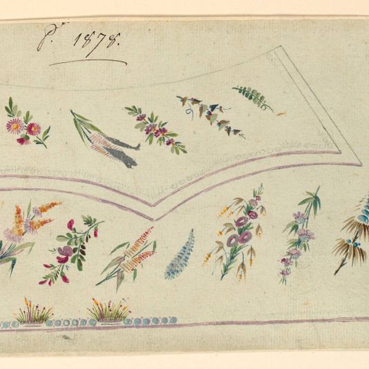 Design no. 1878 for the Embroidery of a Man's Waistcoat of the "Fabrique de St. Ruf"