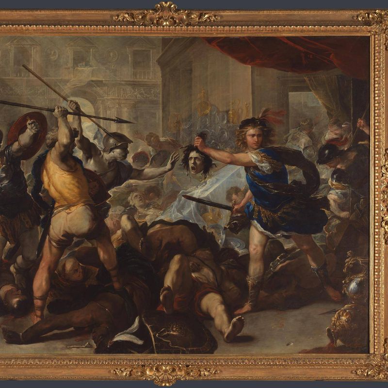 Perseus turning Phineus and his Followers to Stone