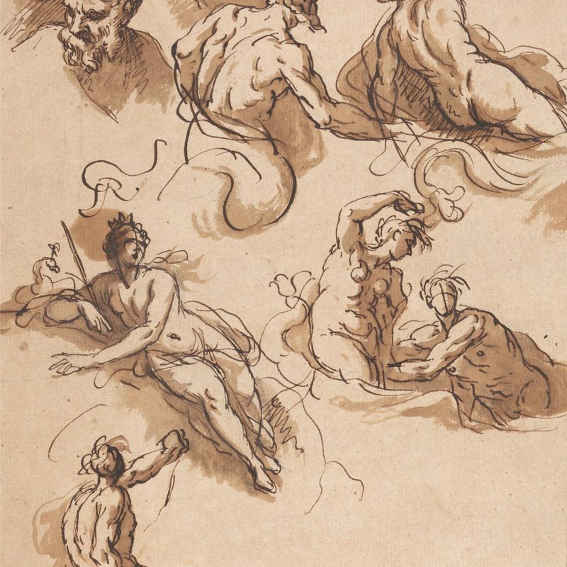 Sheet of Classical Figure Studies