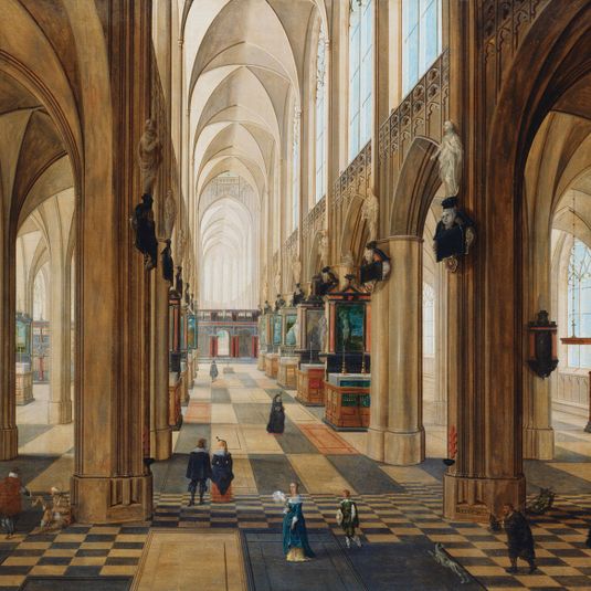 The Interior of Antwerp Cathedral by day