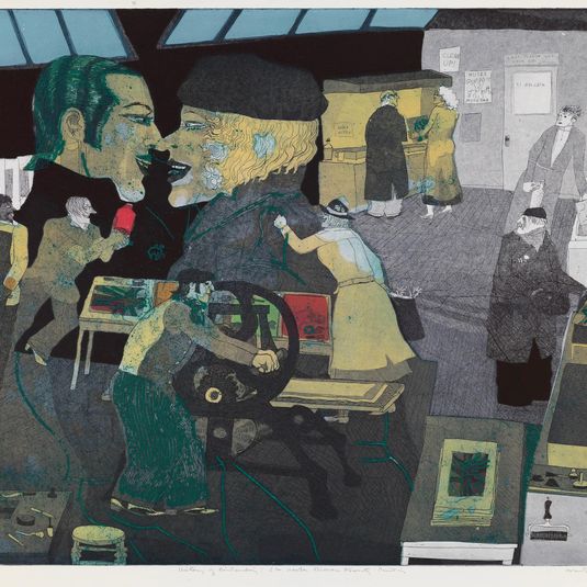 Hayter Discovers Viscosity Printing, from the series A History of Printmaking