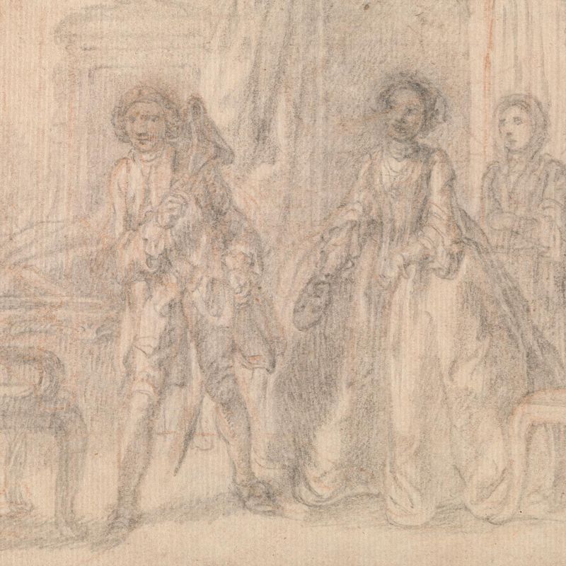 Scene from a Play, possibly Benjamin Hoadley's "The Suspicious Husband"
