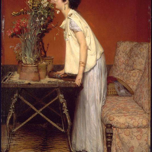 Woman and Flowers