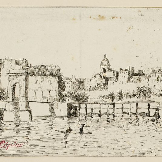 La Seine au port de l'Estacade en 1868
