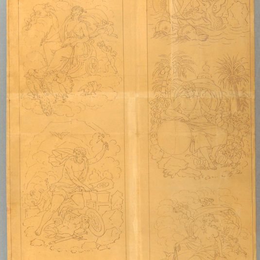 Study for a Cartoon for Printed Cotton: Les Quatre Elements
