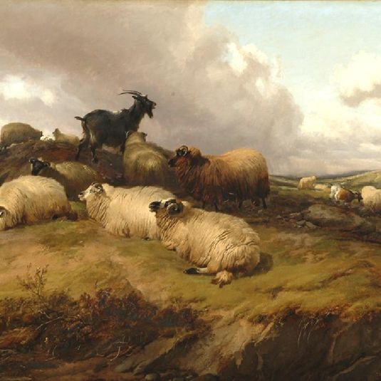 Landscape with Sheep and Goats