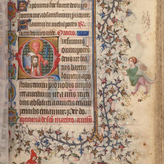 Hours of Charles the Noble, King of Navarre (1361-1425): fol. 267r, St. Bartholomew