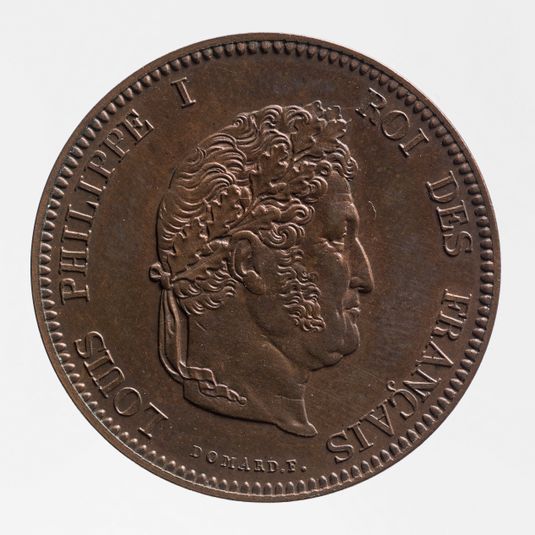 Essai pour la pièce de 5 centimes de franc de Louis-Philippe, 1831