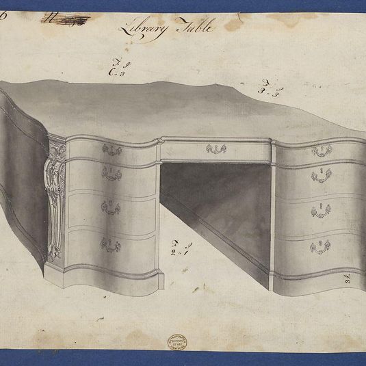 Library Table, from Chippendale Drawings, Vol. II