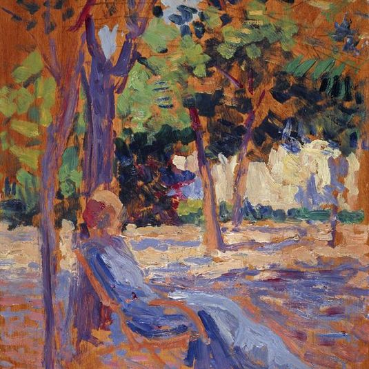 Lucie Cousturier (1876 - 1925) in her Garden