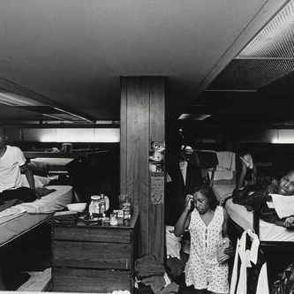 At 5:45 a.m.Tuesday morning, Margie sprints out of bed to wash and dress herself for her second day of job training at CARA in downtown Chicago. Olive Branch Mission, Chicago.