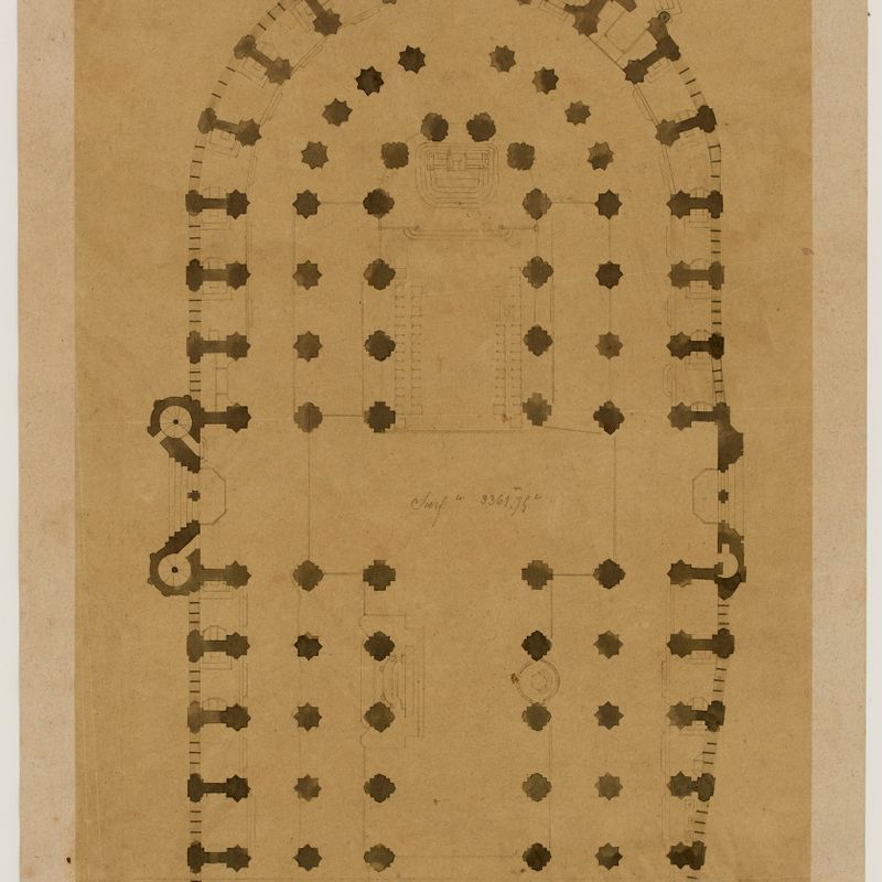 Plan de l'église Saint-Eustache.