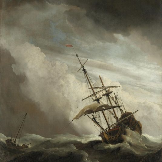 A Ship on the High Seas Caught by a Squall, Known as ‘The Gust’
