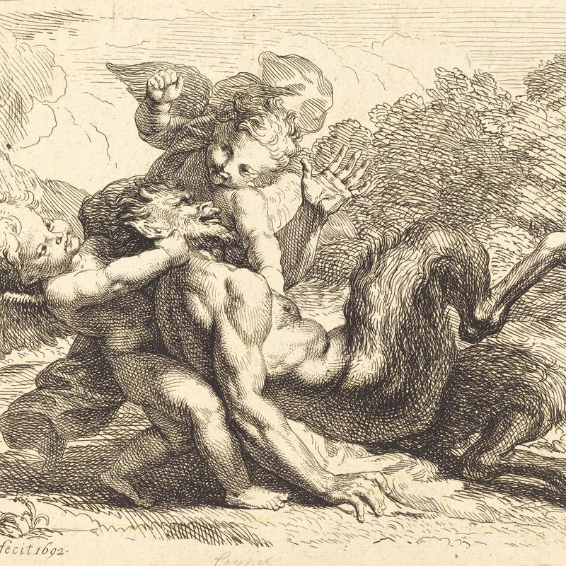 Pan Overcome by Putti