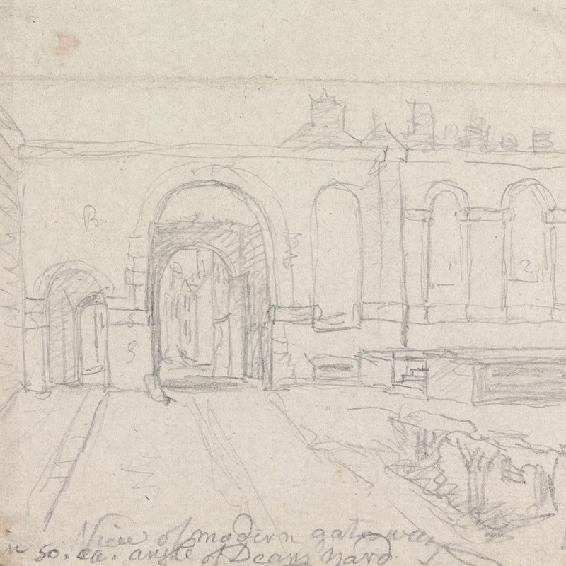 View of Modern Gateway in South East Angle of Dean's Yard
