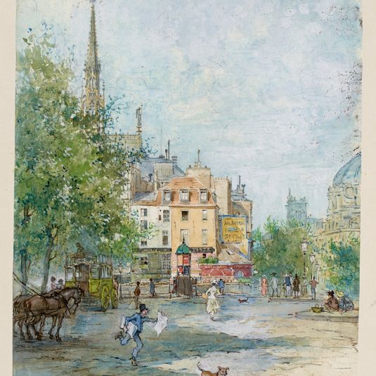 La place Saint Michel, 1885
