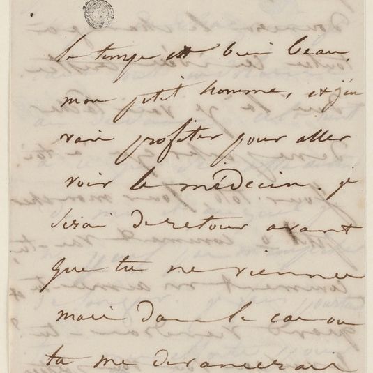 Lettre de Juliette Drouet à Victor Hugo, 19 janvier mercredi midi 3/4 1848