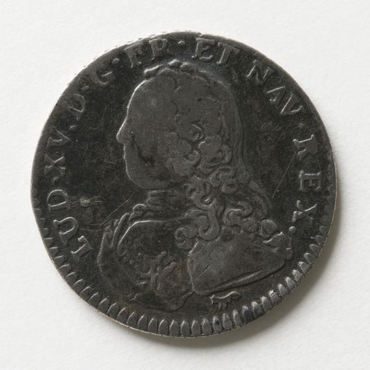 Dixième d'écu aux rameaux d'olivier de Louis XV, 1735
