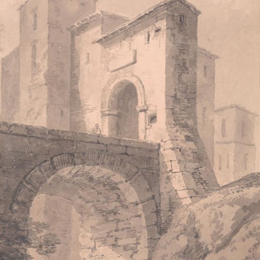 Gateway to a Castle: approached by a bridge