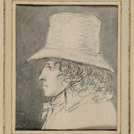 Portrait d'homme, un chapeau sur la tête, profil gauche [recto]