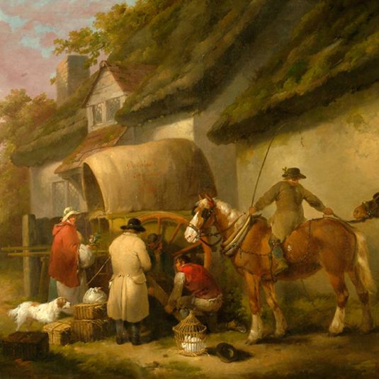 George Morland, The Carrier Preparing to Set Out (1793)