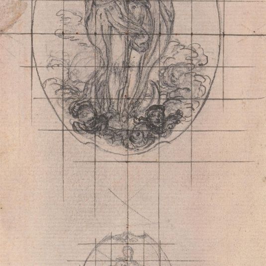 Design for a Medal: Figure of the Virgin