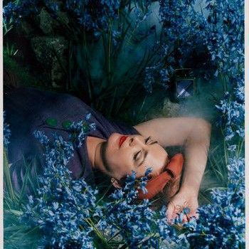 Sian with Bluebells
