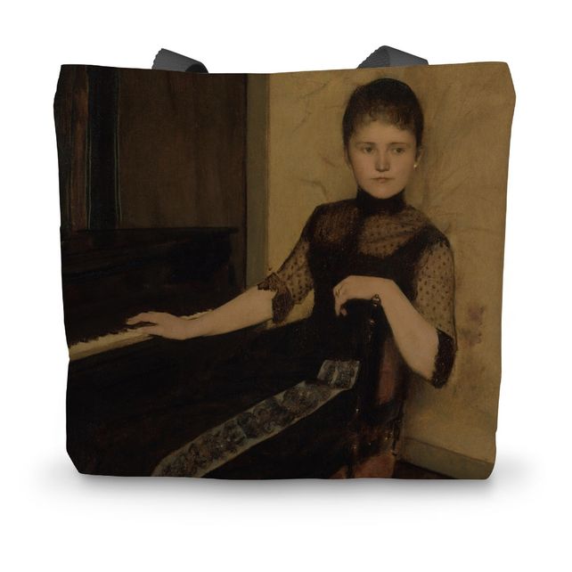 Portrait of Jonkvrouwe Maria Francisca Louisa Dommer van Poldersveldt, Fernand Khnopff Canvas Tote Bag Smartify Essentials
