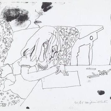 Child Writing (Lizzie Drawing)
