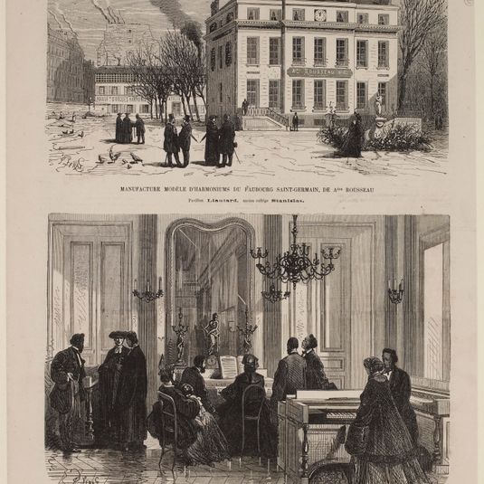Manufacture modèle d'harmoniums du faubourg Saint-Germain, de A.dre Rousseau.