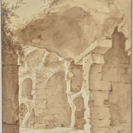 Antique Ruins (recto); An Animated Landscape (verso)
