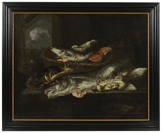 Still-life, Haddock, Plaice, Crabs and Lobster