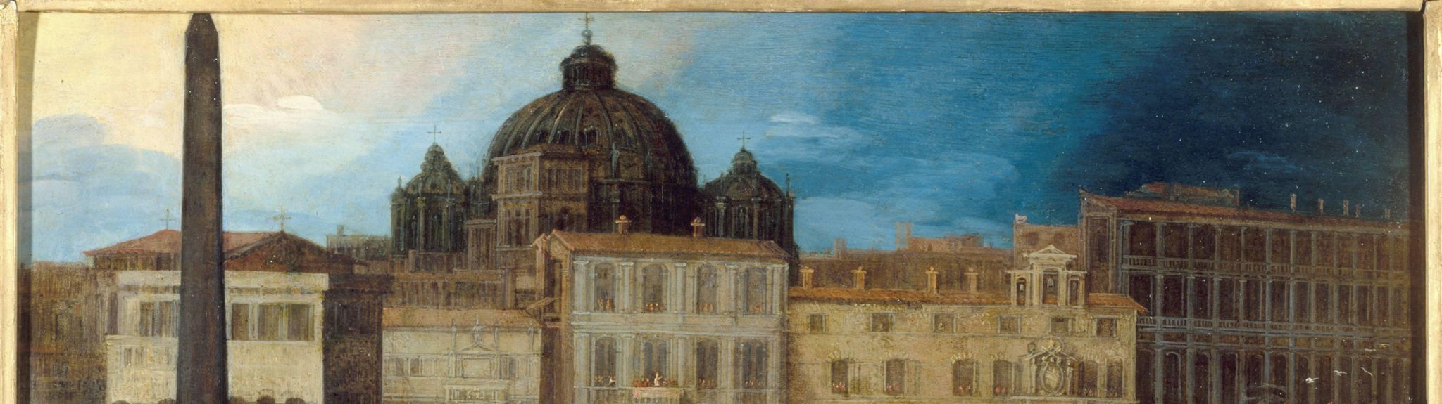Vue de la place Saint-Pierre à Rome lors de l'élection du Pape Clément VIII en 1592