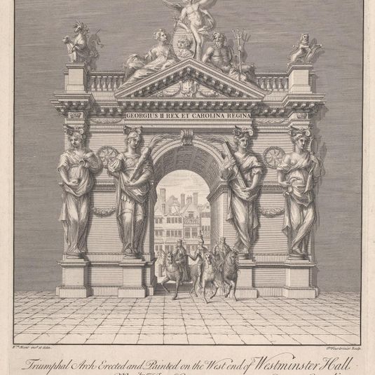 Triumpal Arch Erected and Painted on the the West End of Westminster Hall