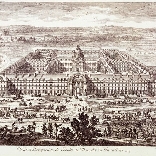 Veüe et Perspective de l'hostel de Mars dit les Invalides