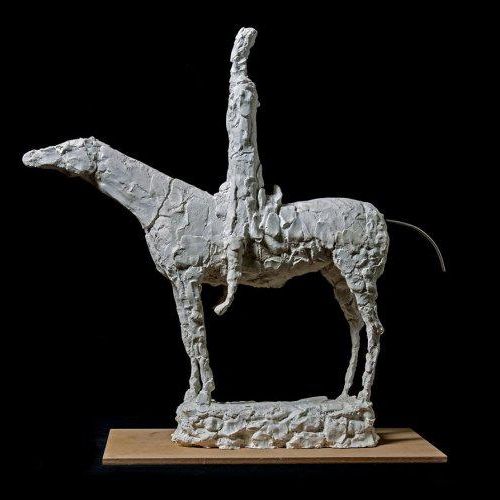 The First Study In Plaster For The Equestrian Statue Of Konstantinos Paleologos