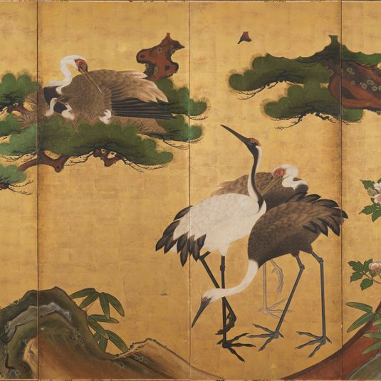 Cranes with Pine [right of a pair of Cranes with Pine and Bamboo]