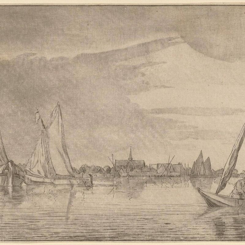 River with Town