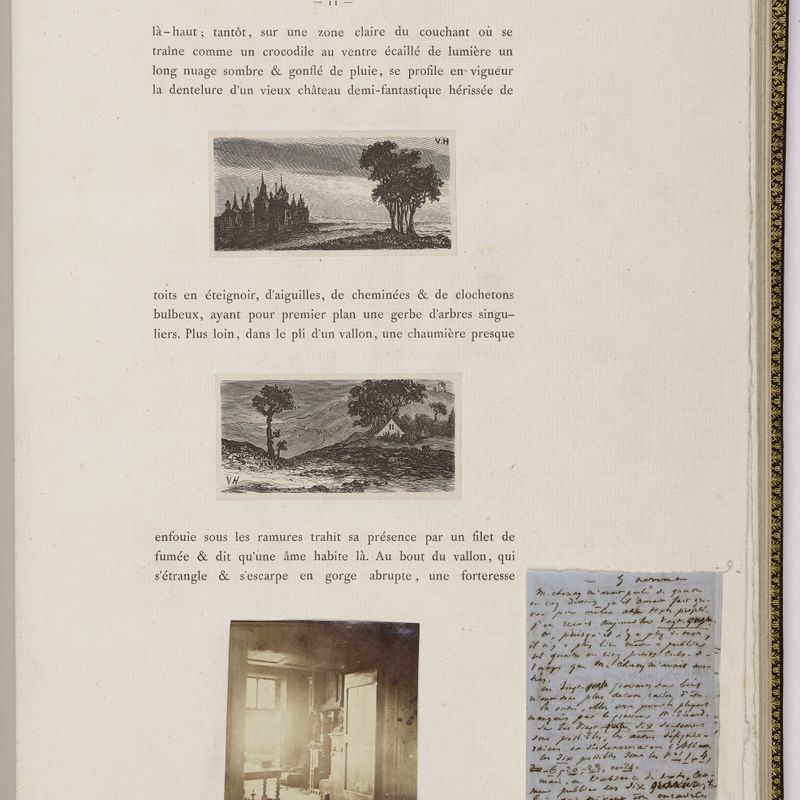 Album Chenay folio 10 recto, cinquième page de texte et 4 documents