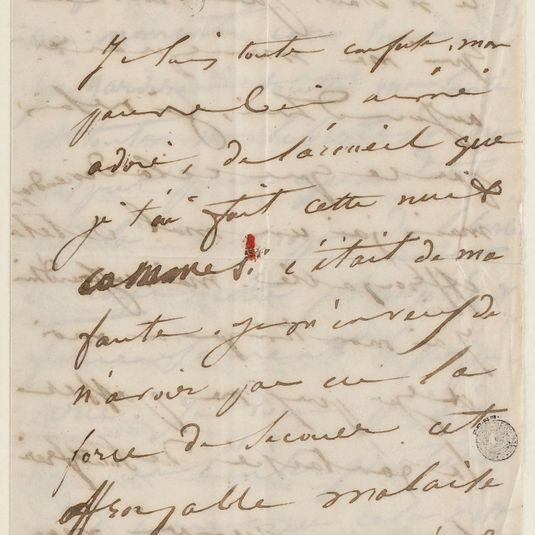 Lettre de Juliette Drouet à Victor Hugo, 25 avril dimanche matin 9h45 1847