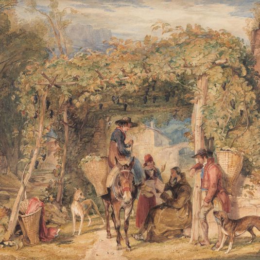 Figures and Animals in a Vineyard