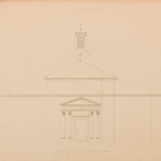 Hospice des orphelins : vue de l'ancienne façade de la chapelle