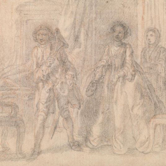 Scene from a Play, possibly Benjamin Hoadley's "The Suspicious Husband"