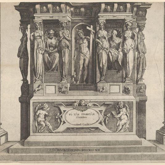 Allegory of the Christian Faith with Christ at center, holding the cross