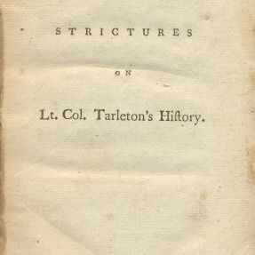 Strictures on Lt. Col. Tarleton's History (1467)