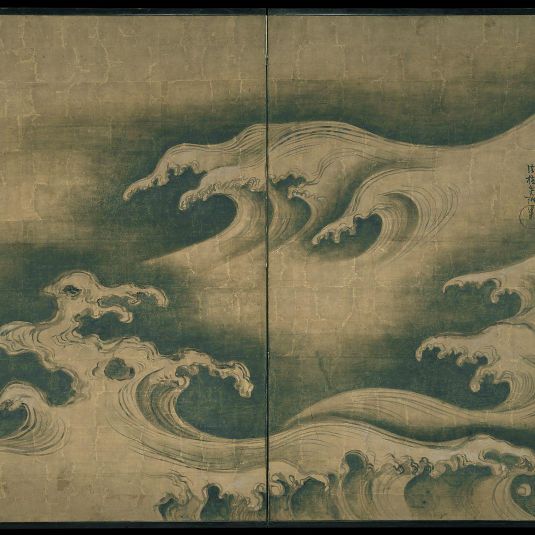 波濤図屏風
