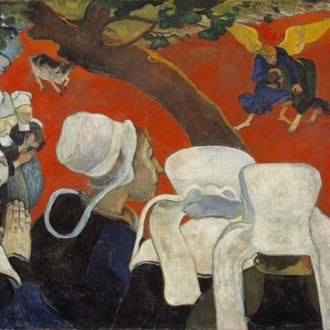 Paul Gauguin, Vision of the Sermon (Jacob Wrestling with the Angel), 1888)and Audio Described Tour | National