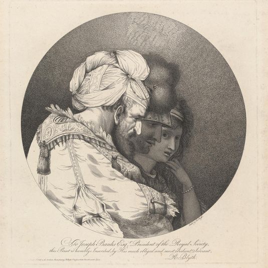 Two Studies, Each of Three (Historical ?) Characters, Two Male and One Female: a pair